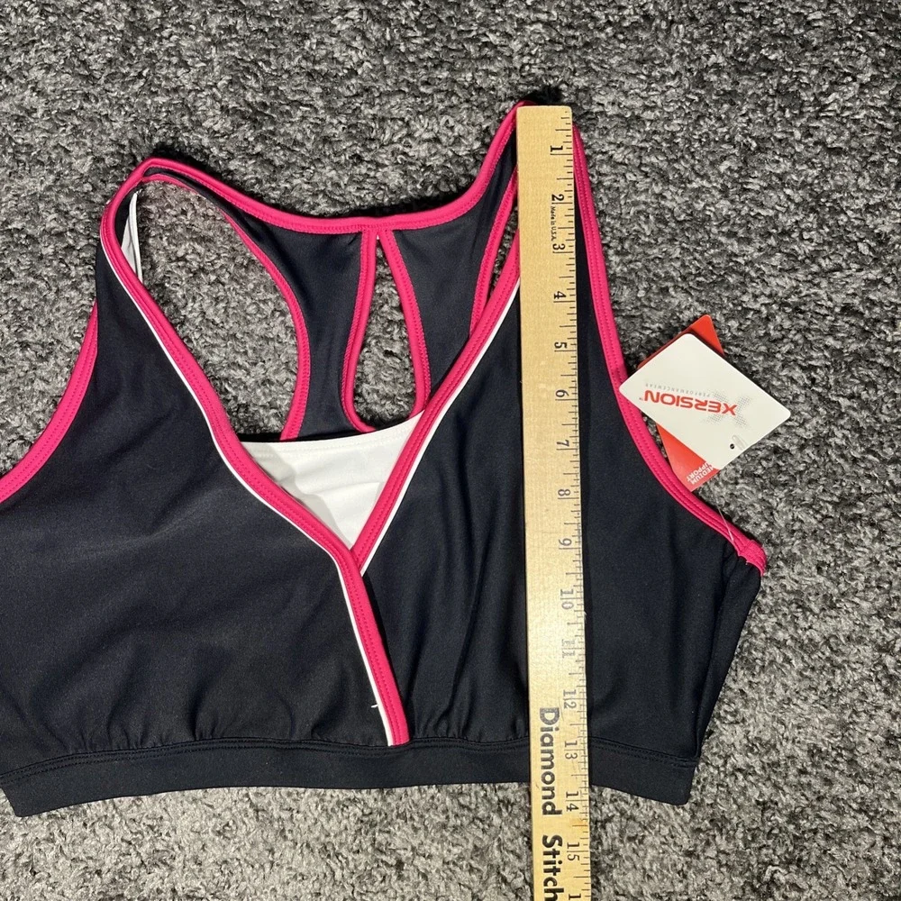 NWT‎ Xersion size XL pink quick dri medium support sports bra womens